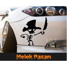 Korsan İskelet Araba Sticker