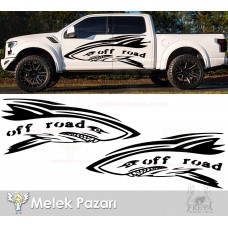 Köpek Balığı Off Road Araba Sticker 