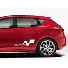 Seat, Leon Sport Sağ Sol Set Oto Sticker. Araba Sticker 