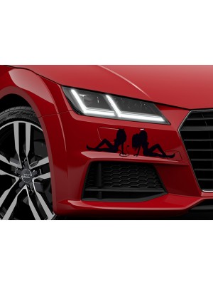 Melek Kadın ve Şeytan Kadın Araba Sticker Melek Kadın ve Şeytan Kadın Araba Sticker