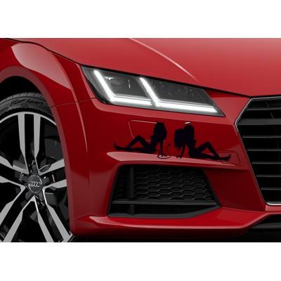 Melek Kadın ve Şeytan Kadın Araba Sticker