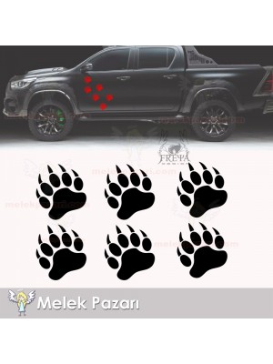 Ayı Pence İzi Oto Sticker, Araba Stickerı