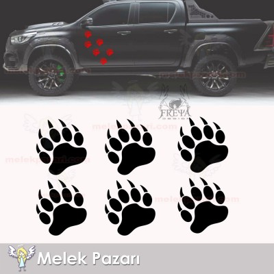 Ayı Pence İzi Oto Sticker, Araba Stickerı