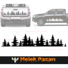 Orman Manzara Off Road Oto Sticker, Araba Stickerı
