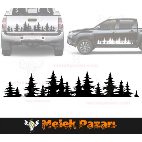 Orman Manzara Off Road Oto Sticker, Araba Stickerı