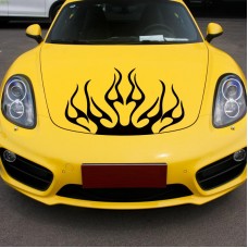 Oto Modifiye Alev Ön Kaput Araba Sticker 