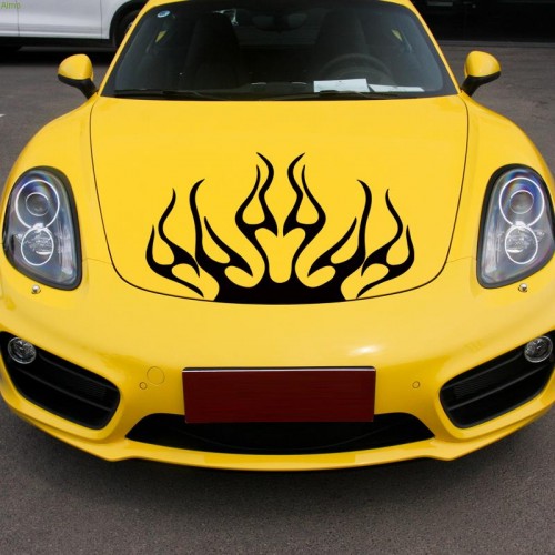 Oto Modifiye Alev Ön Kaput Araba Sticker