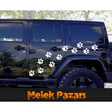 Pati İzi Araba Sticker  