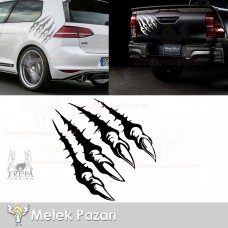 Pençe İzi Araba Sticker