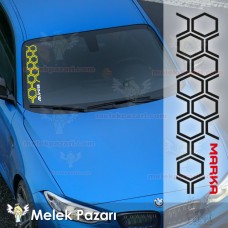 Petek Oto Ön Cam Sticker
