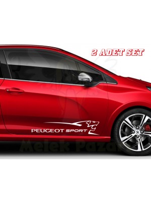 Peugeot Sport Sağ-Sol Set Araba Sticker Peugeot Sport Sağ-Sol Set Araba Sticker