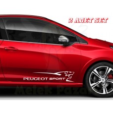 Peugeot Sport Sağ-Sol Set Araba Sticker 