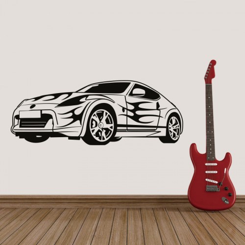 Porsche Araba Duvar Sticker