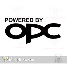 Powered By OPC, Opel Corsa Oto Sticker 