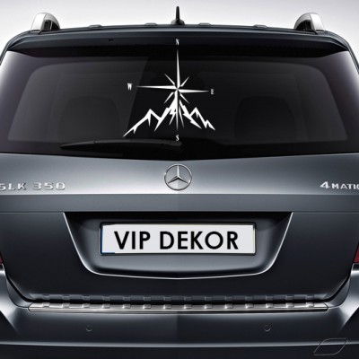 Pusula ve Dağ Off Road Araba Sticker Pusula ve Dağ Off Road Araba Sticker