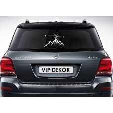 Pusula ve Dağ Off Road Araba Sticker 