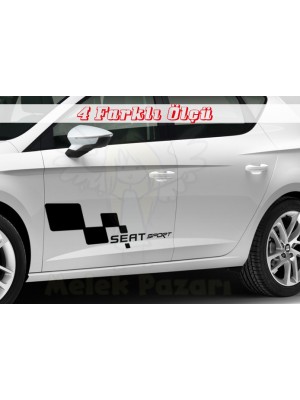 Seat Sport Oto Yan Kapı Sticker. Araba Sticker