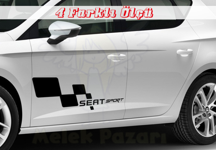 Seat Sport Oto Yan Kapı Sticker. Araba Sticker