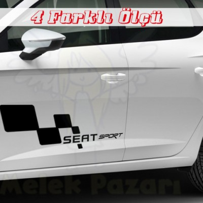 Seat Sport Oto Yan Kapı Sticker. Araba Sticker