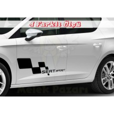 Seat Sport Oto Yan Kapı Sticker. Araba Sticker 