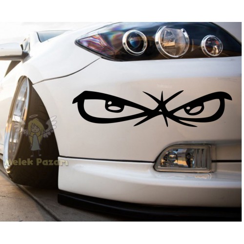 Sinirli Bakan Gözler Araba Sticker