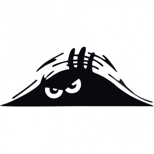 Sinirli Bakan Gözler Araba Sticker