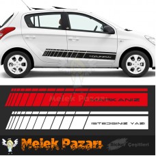 Size Özel Marka - Yazı Araba Yan Şerit Sticker 