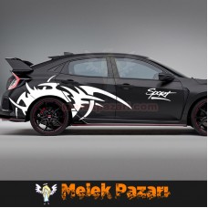 Sport Tribal Çamurluk Araba Sticker