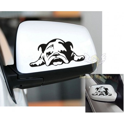 Tembel Köpek Araba Ayna Sticker Sağ-Sol Set