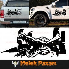 Timsah 4x4 Off Road Araba Sticker 