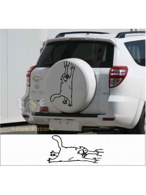 Tırmalayan Kedi Araba Sticker, Çıkartma Tırmalayan Kedi Araba Sticker, Çıkartma