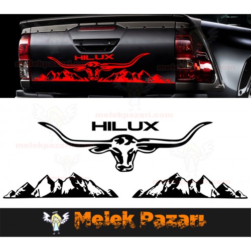 Toyota Hilux Boğa Bagaj Kapağı Araba Sticker