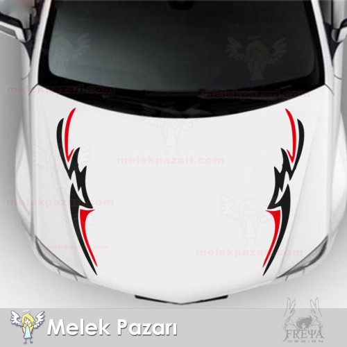 Tribal Araba Kaput Sticker, Oto Sticker