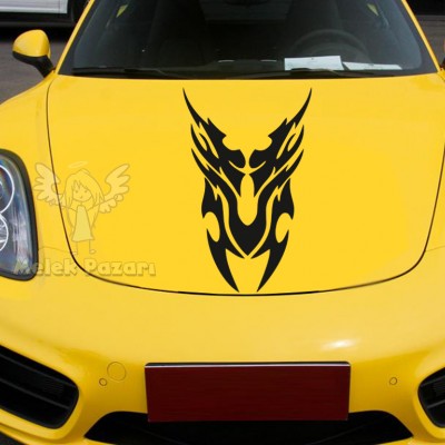 Tribal Kaput Araba Sticker, Çıkartma