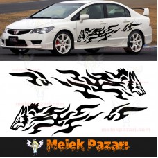 Tribal Kurt Oto Sticker 