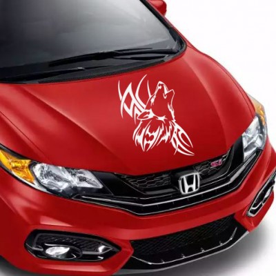 Tribal Uluyan Kurt Araba Sticker