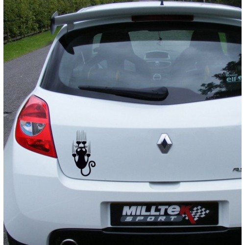 Tırmalayan Kedi Araba Sticker