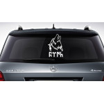 Uluyan Kurt ve Göktürkçe Türk Sticker