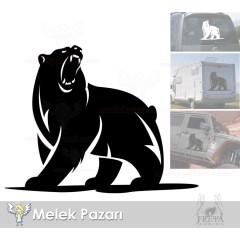 Vahşi Ayı Kamp Araba Karavan Sticker, Off Road Sticker