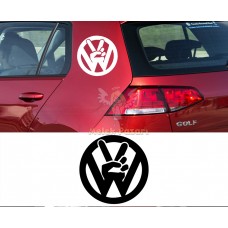 Volkswagen Barış Simgesi Araba Sticker 