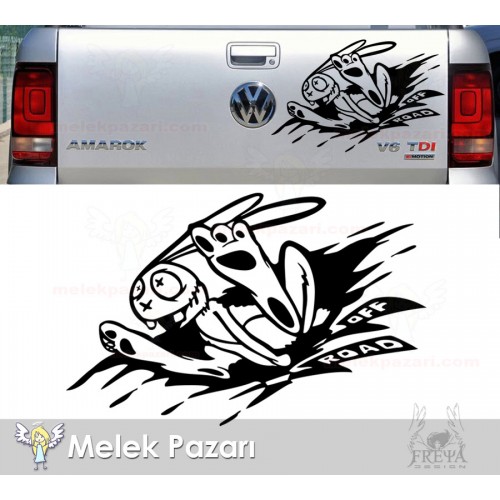 Yaralı Tavşan Off Road Sticker