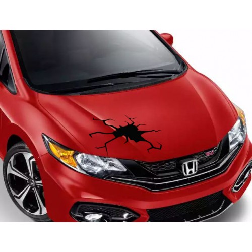 Çatlak Araba Sticker, Çıkartma