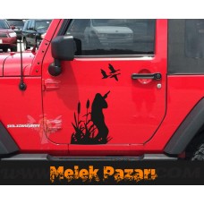 Ördek, Kaz Avcısı Hunter  oto Sticker
