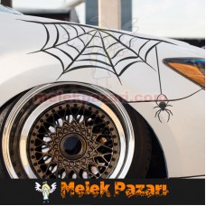 Örümcek Ağı Araba Sticker 