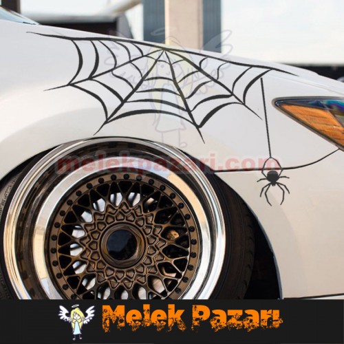 Örümcek Ağı Araba Sticker