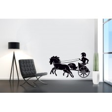 At Arabalı Gladyatör Duvar Sticker 