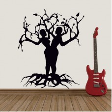 Ağaçtan Sevgililer Duvar Sticker 