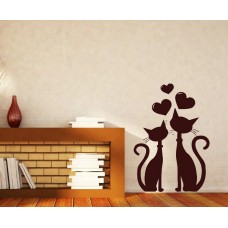 Aşık Kediler Duvar Sticker 