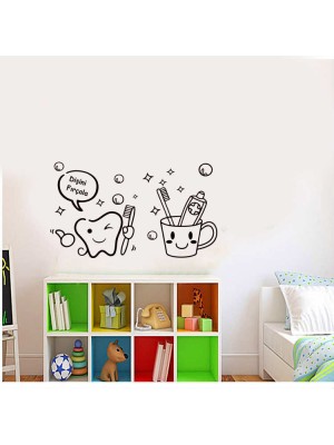 Dişini Fırçala Çocuk Odası Duvar Sticker Dişini Fırçala Çocuk Odası Duvar Sticker