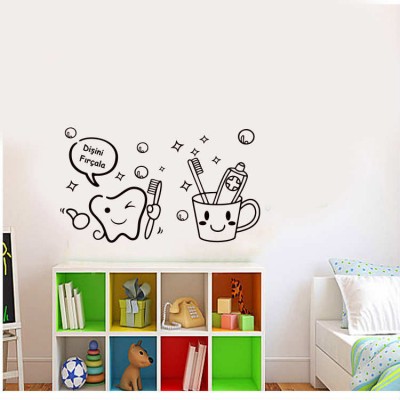 Dişini Fırçala Çocuk Odası Duvar Sticker Dişini Fırçala Çocuk Odası Duvar Sticker